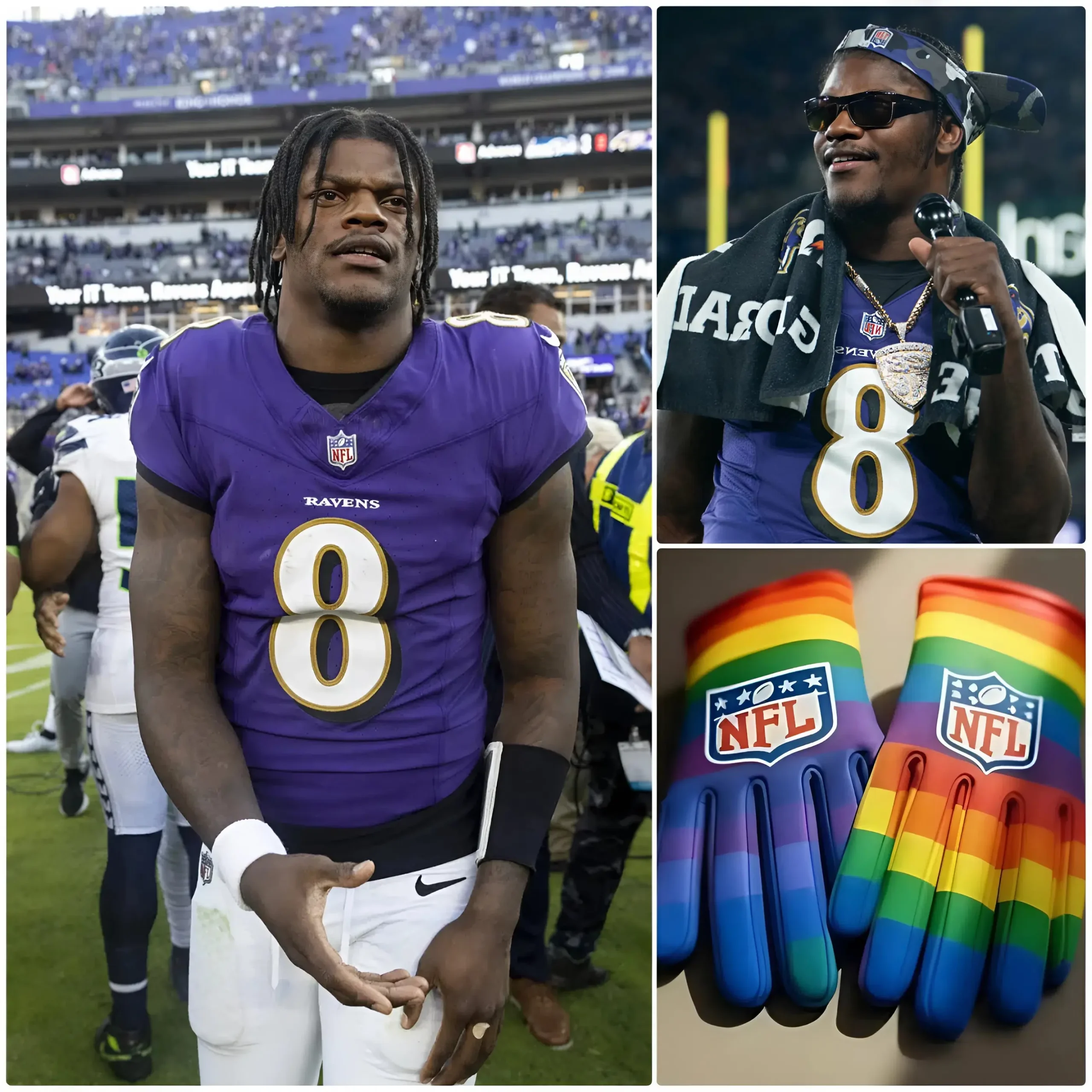 Cover Image for BREAKING: Lamar Jackson has sparked controversy in the NFL after publicly refusing to wear an LGBT armband and protesting against the pre-game “WOKE” program. Not only that, he also publicly opposed the “WOKE” program, arguing that sports should focus on professionalism and competition, not “a political propaganda theater”. Lamar Jackson statement immediately sparked a fierce debate on social media – supporters called him a “truth teller”, while critics said…